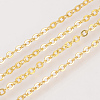 Brass Cable Chains Necklaces X-MAK-R019-G-2