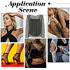 1 Yard Polyester with Resin Rhinestone Mesh Fabric AJEW-FH0009-34A-6