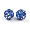 Polymer Clay Pave Rhinestone Beads RB-T018-01B-1