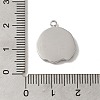 304 Stainless Steel Pendants STAS-B074-08P-12-3