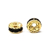 Brass Grade A Rhinestone Spacer Beads RSB038NF-04G-3