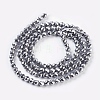 Non-Magnetic Synthetic Hematite Beads Strands X-G-G093-3mm-2