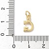 Brass Pave Clear Cubic Zirconia Charms KK-A273-01G-G-3