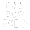 10Pcs Alloy Open Back Bezel Pendants PALLOY-YWC0002-02S-1