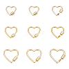 9Pcs 3 Styles Zinc Alloy Screw Carabiner Lock Charms FIND-UN0010-20-1