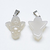 Natural White Agate Pendants G-T122-11A-2