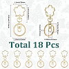 18Pcs Alloy Keychain Clasps KEYC-SC0001-72G-2