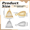 4Pcs 2 Colors Brass Micro Pave Cubic Zirconia Tube Bails FIND-LP0007-13-2