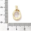 Golden Brass Micro Pave Cubic Zirconia Pendants LS-KK-U031-02G-01-3