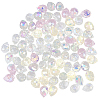 80Pcs Teardrop Electroplated Transparent Glass Charms GLAA-PA0001-68-1