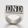 Personalized Retro Men's 316 Stainless Steel Wide Band Finger Rings RJEW-J066-45-20mm-2