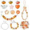 DIY Acrylic & Resin European Beads & Brass Bracelets Making Kits DIY-YW0012-33-1