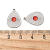 304 Stainless Steel Pendants STAS-L022-505P-3