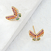 Elegant Butterfly Stainless Steel Stud Earrings QU4931-2