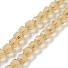 Electroplate Transparent Glass Beads Strands EGLA-I018-FA03-1