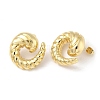 Twisted Brass Stud Earrings for Women KK-CBAD851-22G-4
