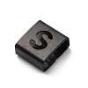 Ion Plating(IP) 304 Stainless Steel Square Slide Charms STAS-L132-10S-B-2
