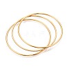 3Pcs 304 Stainless Steel Plain Bangles Set For Women BJEW-N033-01G-1