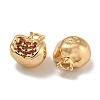 Brass Micro Pave Clear Cubic Zirconia Charms KK-U037-12G-06-2