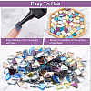 AHADERMAKER 240Pcs 3 Style Mirror Surface Mosaic Tiles Glass Cabochons DIY-GA0003-70-5