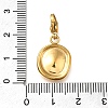 Flat Round 304 Stainless Steel Rhinestone Pendants Decoration STAS-R159-53G-03-3