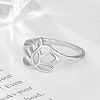 Flower 925 Sterling Silver Finger Rings FS-WG1E6A3-03-3