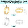 20Pcs 2 Colors Adjustable Brass Finger Rings Setting for Hanging Pendant KK-BBC0027-80-2
