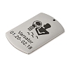 Non-Tarnish 304 Stainless Steel Pendants STAS-C098-01A-P-2