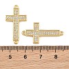 Brass Micro Pave Clear Cubic Zirconia Connector Charms CU-CBADC6C-07G-3