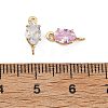 SHEGRACE Brass Pave Cubic Zirconia Oval Connector Charms XGRQ2O464-437G-3