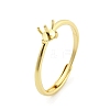 Flat Round Brass Adjustable Ring Settings KK-G527-01B-G-1