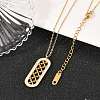 Polymer Clay Crystal Rhinestone Oval Pendant 304 Stainless Steel Cable Chain Necklaces for Women NJEW-A064-06G-2
