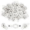 GOMAKERER 20Pcs 201 Stainless Steel Snap Clasps STAS-GO0001-18S-1