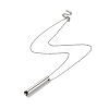 304 Stainless Steel Whistle Pendant Necklaces NJEW-P277-01P-2