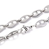 304 Stainless Steel Link Chain Necklaces STAS-O142-03P-2