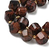 Natural Mahogany Obsidian Beads Strands G-U023-A12-01-4