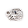 Brass Micro Pave Cubic Zirconia Charms KK-C012-28P-3