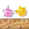 Transparent Crackle Acrylic Pendants SACR-P032-03P-3