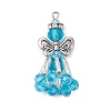 Handmade Glass Seed Beaded Angel Pendants PALLOY-MZ00497-05-1