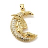 Rack Plating Brass with Cubic Zirconia Pendants KK-Z086-13G-02-1