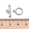 304 Stainless Steel Ring Toggle Clasps STAS-A092-09G-P-3