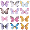 60Pcs 12 Styles 3D Gauze Butterfly Ornament Accessories FIND-SP0020-64B-7