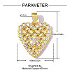 Brass Micro Pave Clear Cubic Zirconia Pendants CU-OY001-81G-2