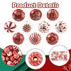 60Pcs 10 Styles Christmas Printed Schima Wood European Beads WOOD-FS0002-48-2