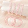 Natural Rose Quartz Beaded Stretch Bracelets BJEW-D446-B-11-7