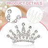 CHGCRAFT 15Pcs 3 Style Crown Alloy Rhinestones Hair Combs FIND-CA0005-94-5