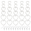 DELORIGIN DIY 304 Stainless Steel Heart Dangle Earrings Making Kit DIY-DR0001-41-1