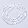 Clear Glass Bicone Beads Strands X-GLAA-S026-07-3