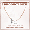 1Pc Glass Rondelle Beaded Necklaces NJEW-LP0007-23C-2