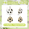 24Pcs 2 Styles Alloy Enamel Pendants ENAM-HY0001-57-2